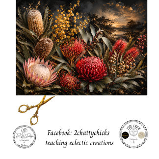 Dekoupage Australische einheimische Blumendekorati Seidenpapier