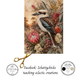Dekoupage Australischer Kookaburra Einheimischer V Seidenpapier