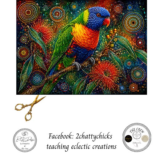 Dekoupage Australischer Regenbogen-Lorikeet-Wildli Seidenpapier