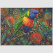 Dekoupage Australischer Regenbogen-Lorikeet-Wildli Seidenpapier (Vorderseite)