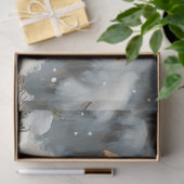 Dekoupage Black Faced Ram Winter Szene Seidenpapier (Geschenk)