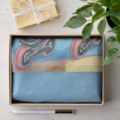 Dekoupage Black Otter Skaten Boardwalk am Ozean Seidenpapier (Geschenk)