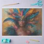 Dekoupage Black Queen Lady von Mardi Gras Seidenpapier (Basteln)