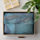 Dekoupage Blau Dodo Zeitmesser Tee Charakter Seidenpapier (Geschenk)