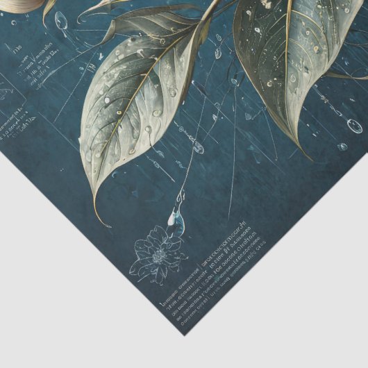 Dekoupage - Blueprint of a Blume- Seidenpapier (Detail)