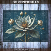 Dekoupage - Blueprint of a Blume- Seidenpapier