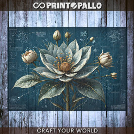 Dekoupage - Blueprint of a Blume- Seidenpapier