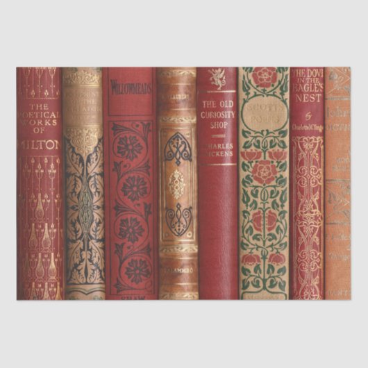 Dekoupage Book Spines (Dickens Large) Tissue Paper Seidenpapier (Vorderseite)