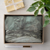 Dekoupage Brünettes Viktorianisches Kleid Floral U Seidenpapier (Geschenk)