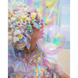 Dekoupage Bubblegum Summer Art mit Retro Vibes Seidenpapier