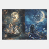 Dekoupage Buddha, Girl Rabbit, Lüster, Katze Geschenkpapier Set (Vorderseite 2)