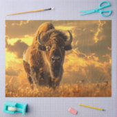Dekoupage Buffalo Indisches Territorium Golden Sun Seidenpapier (Basteln)