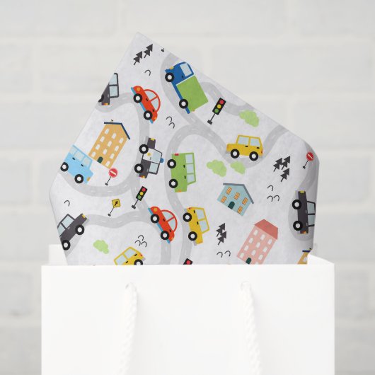 Dekoupage Cars Trucks Seidenpapier (Geschenktüte)