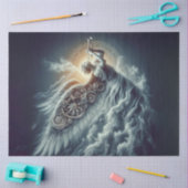 Dekoupage Celestial Angel Blasen a Trumpet Seidenpapier (Basteln)