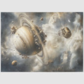 Dekoupage Celestial Background Saturn Ballon Seidenpapier (Vorderseite)