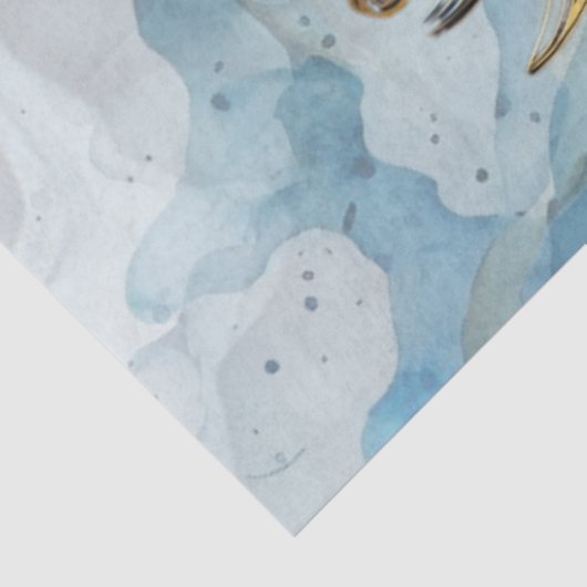 Dekoupage Celestial Soft Blue Crescent Moon Seidenpapier (Ausschnitt)