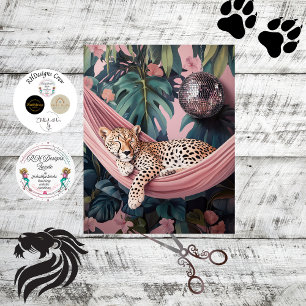 Dekoupage Cheetah in Forest Ruheling in Hammock Seidenpapier