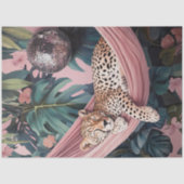 Dekoupage Cheetah in Forest Ruheling in Hammock Seidenpapier (Vorderseite)