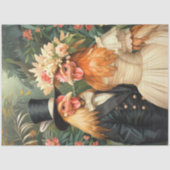 Dekoupage Chicks Verheiratete tropische Paridis Seidenpapier (Vorderseite)