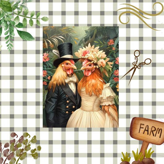 Dekoupage Chicks Verheiratete tropische Paridis Seidenpapier