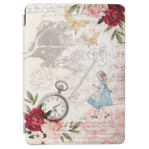 Dekoupage-Collage der Vintagen Alice im Wunderland iPad Air Hülle