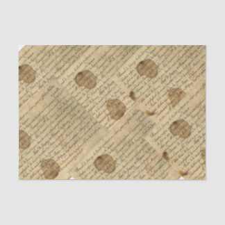 Dekoupage Collage für die Vintage Skripthandschrif Seidenpapier