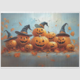 Dekoupage Comic Pumpkin Family Art Tissue Paper Seidenpapier