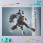 Dekoupage Comical Whimsical Pferd glücklich sein Seidenpapier (Basteln)