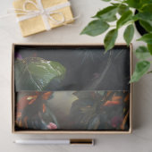 Dekoupage Conure Love Birds in Tropenwald Seidenpapier (Geschenk)