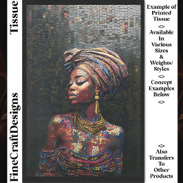 Dekoupage Coolen nigerianischen Frauen Imitate Mos Seidenpapier