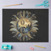 Dekoupage Crescent Intricate Celestial Sun Seidenpapier (Basteln)