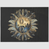 Dekoupage Crescent Intricate Celestial Sun Seidenpapier (Vorderseite)