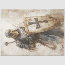 Dekoupage Crusade Eaters Christlich Knight Seidenpapier