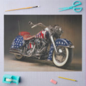 Dekoupage Custom American Spirit Flag Motorrad Seidenpapier (Basteln)