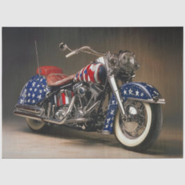 Dekoupage Custom American Spirit Flag Motorrad Seidenpapier