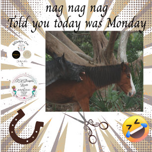 Dekoupage Customizable Humour Horse Print Seidenpapier