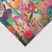 Dekoupage der Abstrakten Blume der rosa Farbe Seidenpapier (Ausschnitt)