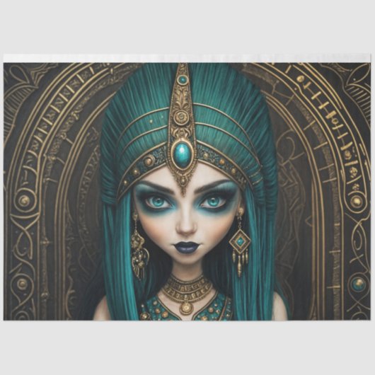 Dekoupage der ägyptischen Kleopatra Seidenpapier (Vorderseite)