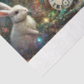 Dekoupage der Alice und Rabbit Wonderland Forest Seidenpapier (Ausschnitt)