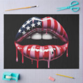 Dekoupage der amerikanischen Flag Bitups Seidenpapier (Basteln)