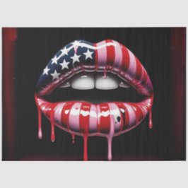 Dekoupage der amerikanischen Flag Bitups Seidenpapier