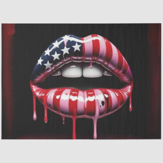 Dekoupage der amerikanischen Flag Bitups Seidenpapier (Vorderseite)