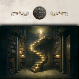 Dekoupage der Bibliothek Candlelit Seidenpapier