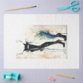 Dekoupage der Black Persian Cat Fashion Statement Seidenpapier (Basteln)