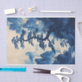 Dekoupage der blauen Tinte Seidenpapier (Handwerk)