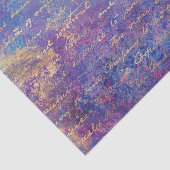 Dekoupage der blauen und Lila Abstrakten Pfauenfar Seidenpapier (Ausschnitt)