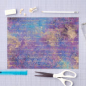 Dekoupage der blauen und Lila Abstrakten Pfauenfar Seidenpapier (Handwerk)