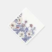 Dekoupage der blauen Wildblumen Serviette (Ecke)