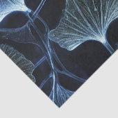 Dekoupage der Blue Luminogram Ginkgo Blätter / Seidenpapier (Detail)
