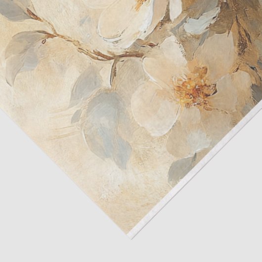 Dekoupage der blühenden Blüte Seidenpapier (Ausschnitt)